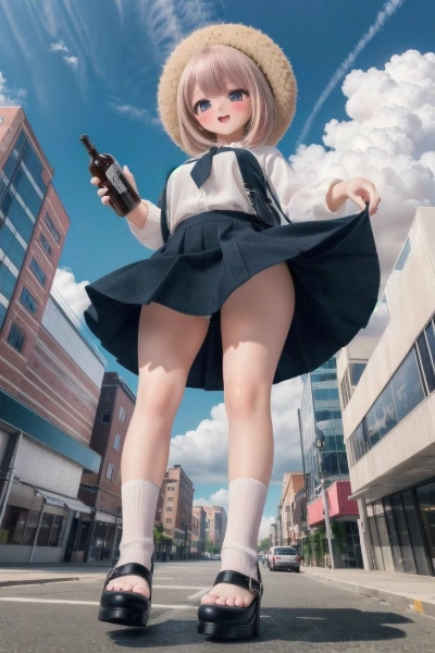 drunk girl Giantess