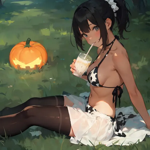 かぼちゃの森で甘いミルクタイム