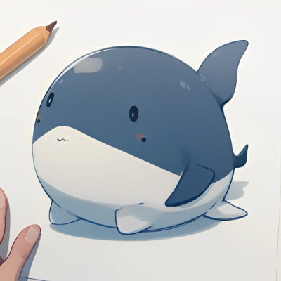 ホエールウォッチング後のスケッチ