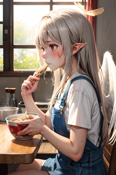 ラーメン食べて転職先を決める元奴隷天使