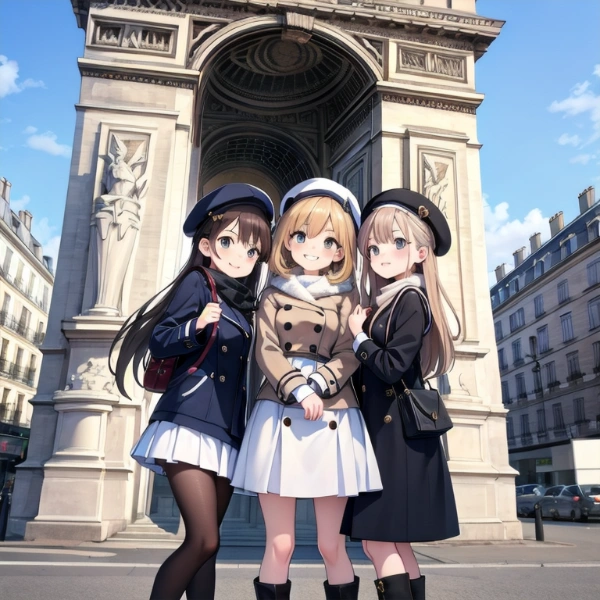 卒業旅行の記念写真