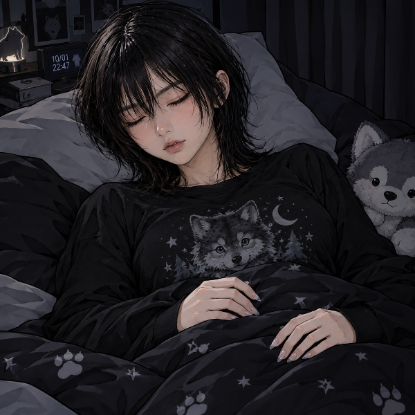 10/1 おやすみ🌙（ウルフちゃん）