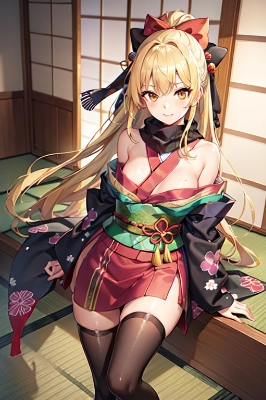 blond kimono woman2