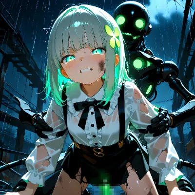 女の子達と暗き夜に現る機械系モンスター2