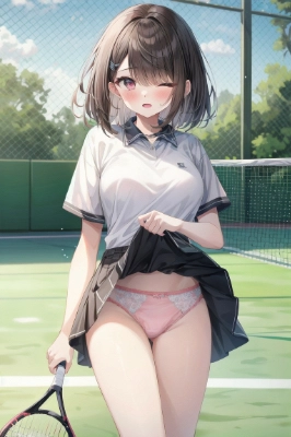 見せてくれるテニス女子