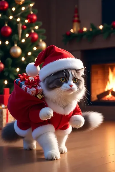 猫サンタの聖夜の贈り物大作戦