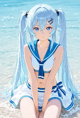 ビーチサイドの水色メモリー