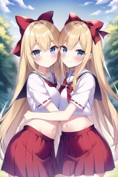 巫女風制服の姉妹です。そのニ。