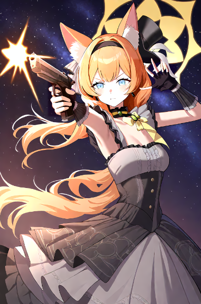 華麗に舞いながらピストルを撃つアイドルマリー！