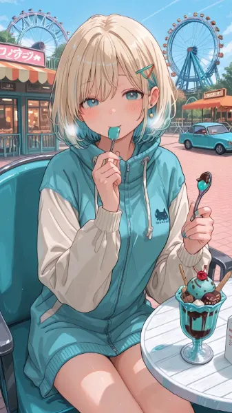 チョコミントアイスとテーマパーク