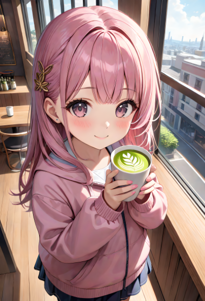 抹茶アートを楽しむ