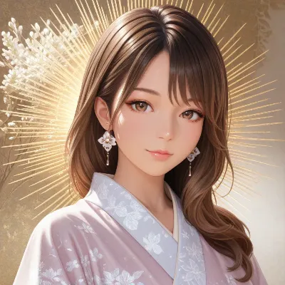 光に包まれる和装の美