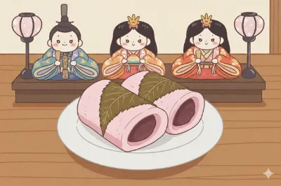 ひな人形！桜餅！菱餅！