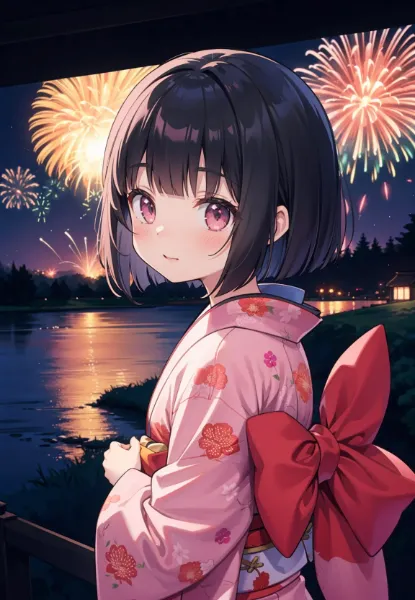 田舎と花火大会