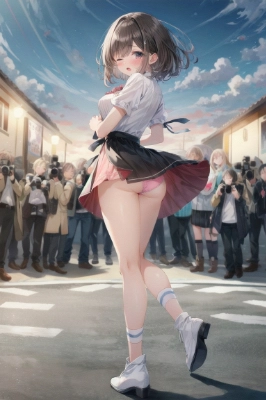 後ろパンチラ