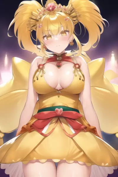 黄色ドレスギャル