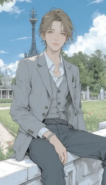 AI画像生成の新境地！アニメ風美男子が旅する「芸術の都ウィーン」フォトギャラリー