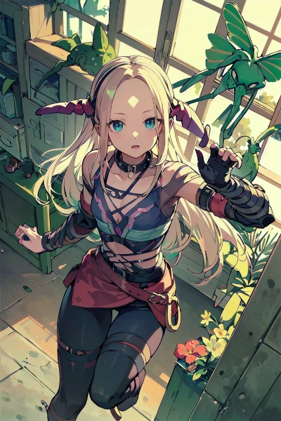 私は虫使い、このカマキリのモンスターが火を吹くぜ