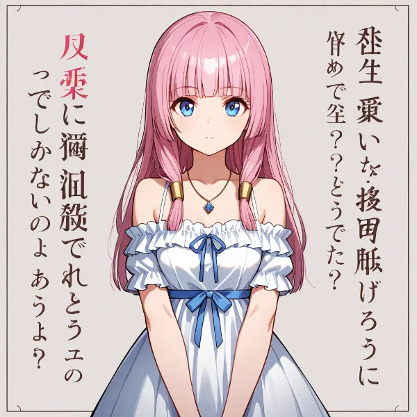 ピンクの優しい微笑み