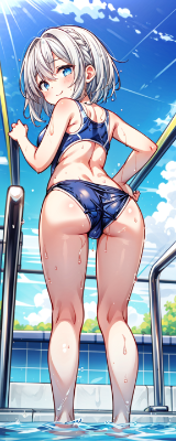 Pool side girl