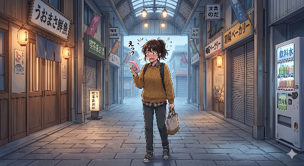 買い物しようと商店街まで出かけたら
