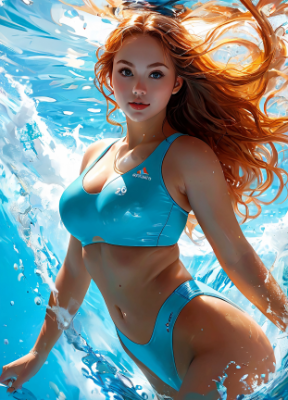 水着の美女