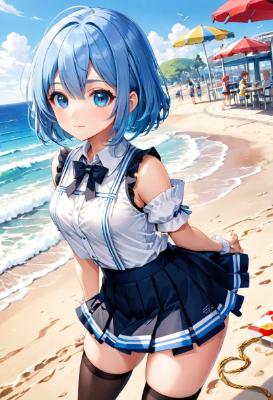 砂浜の少女