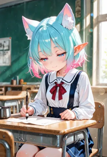 3枚）小学校授業で書初め