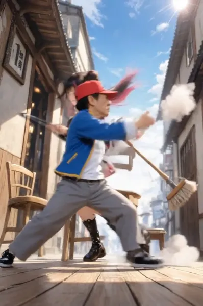 ジャ●キー・チェン：小道具アクション①