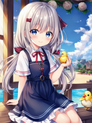 ひよこと女の子