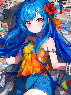 カラフルな少女