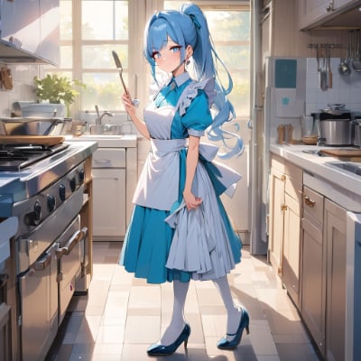 朝のメイドさん