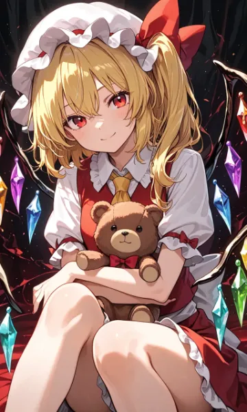 ぬいぐるみを抱いた少女