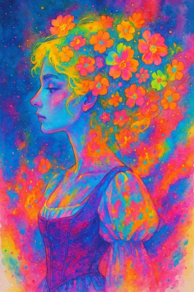 花冠の少女と星夜の幻