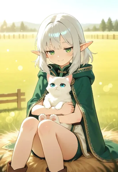 エルフと牧場での出会い