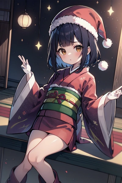 着物サンタクロース