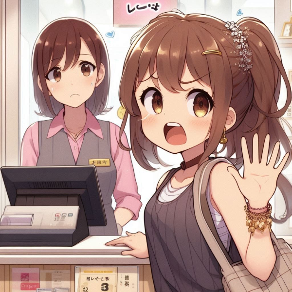 財布もノースリーブ