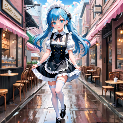 雨上がりの通り