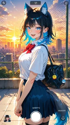 🐺📱 ウル子「撮るなら言えよ！」――振り向いた瞬間が一番いい写真