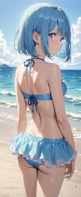 昼下がりの青髪さん