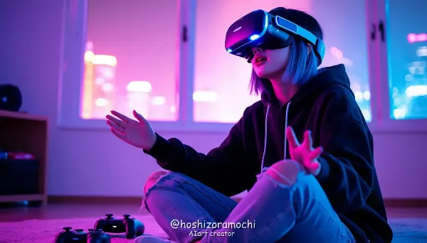ネオン夜景に溶ける没入ゲーマー - Immersed gamers melt into the neon nightscape