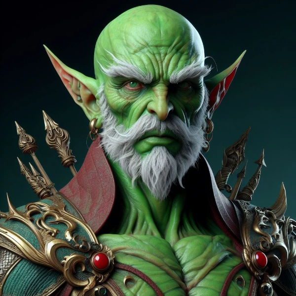 A goblin-like person.