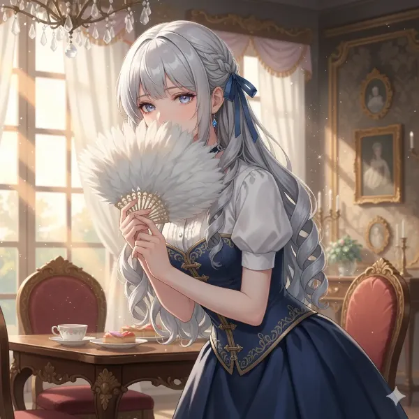 銀髪令嬢の恥じらいティータイム