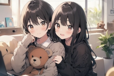 テディベアと姉妹