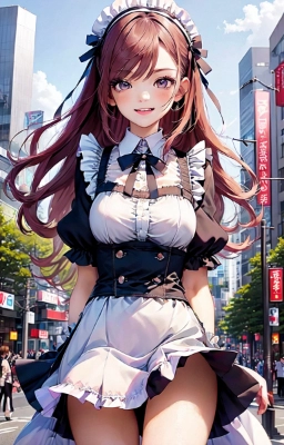 A maid in  akihabara