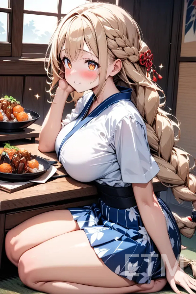 温泉旅行　晩御飯　長女