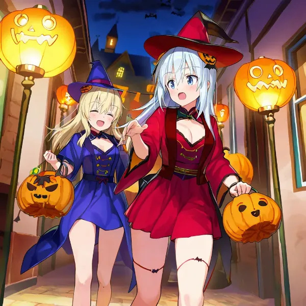 ハロウィンナイトの魔女っ子たち