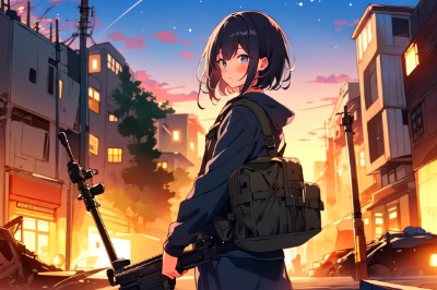 夕暮れ