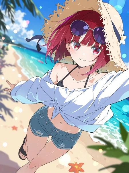 夏のビーチ（有馬かな）