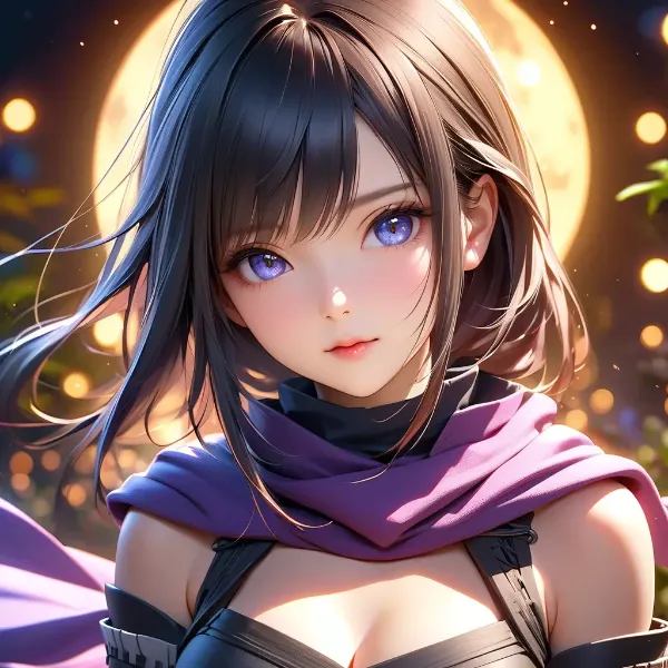 月夜に輝く紫眸の少女